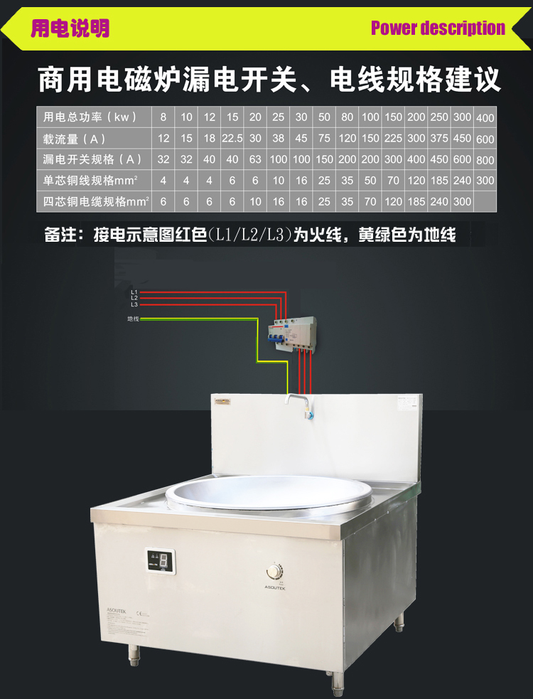 DT820商用電磁大炒爐