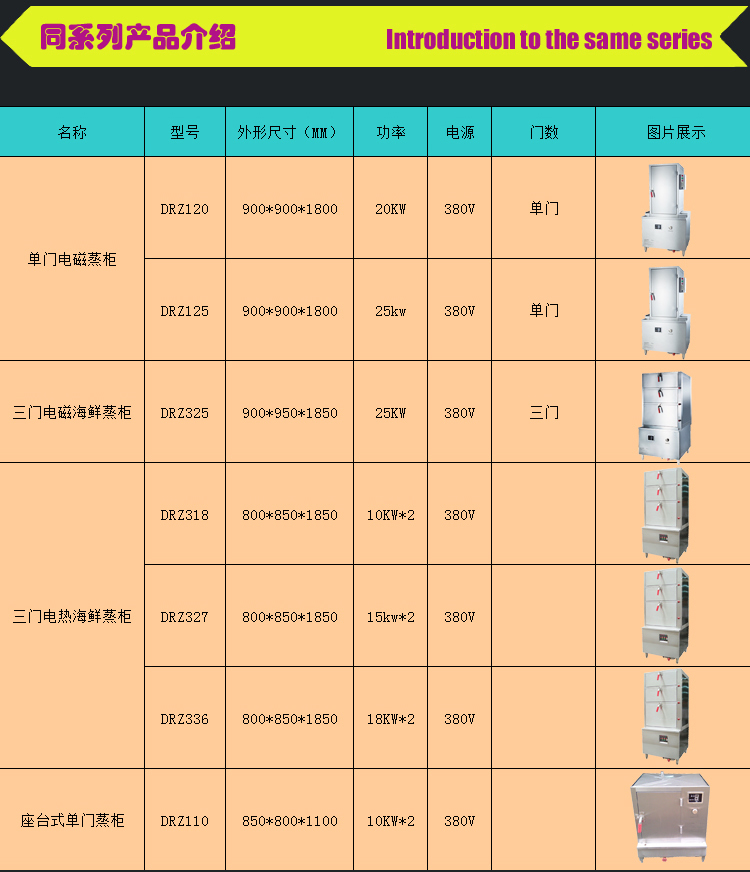 DRZ325電磁三門蒸柜