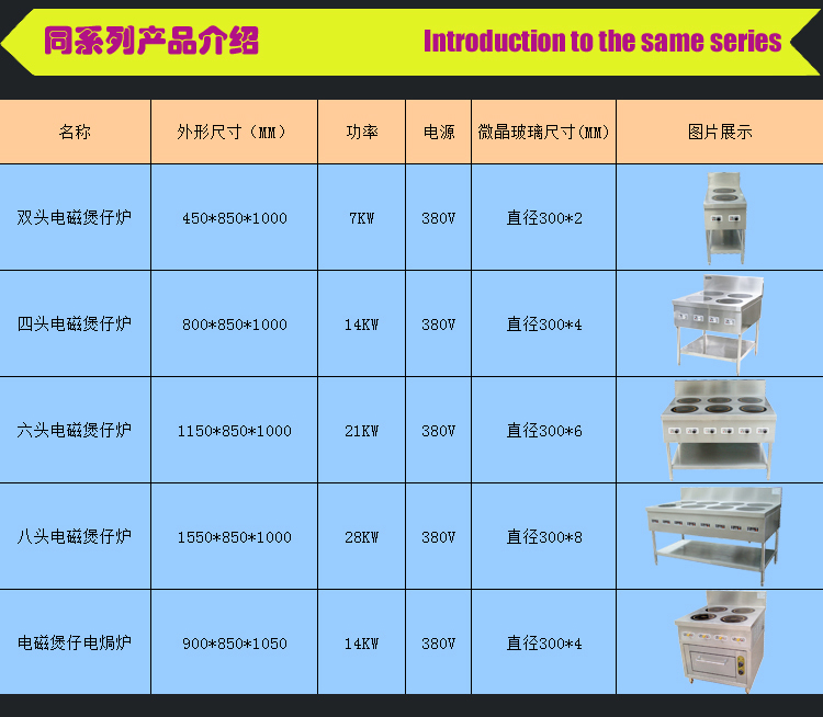 四頭電磁煲仔爐